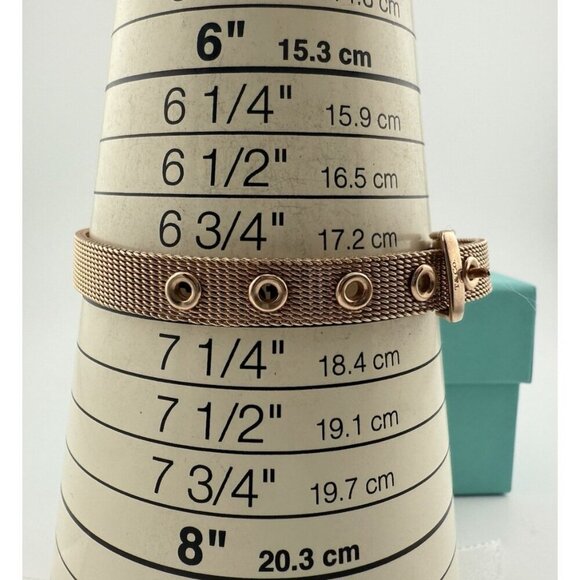 RARE Tiffany & Co. Rubedo Somerset Mesh Wrap Belt Clasp Bracelet - Picture 4 of 9